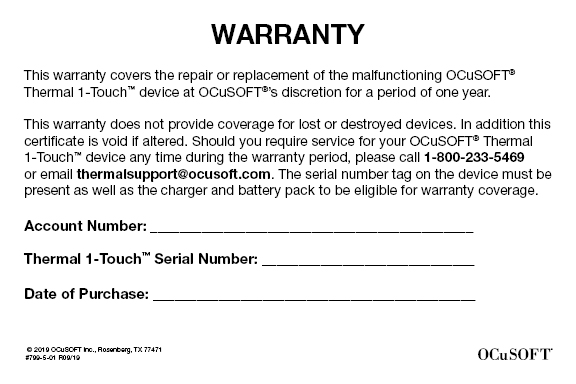 Warranty  One Year Manufacturing Defect Warranty - RZ Mask